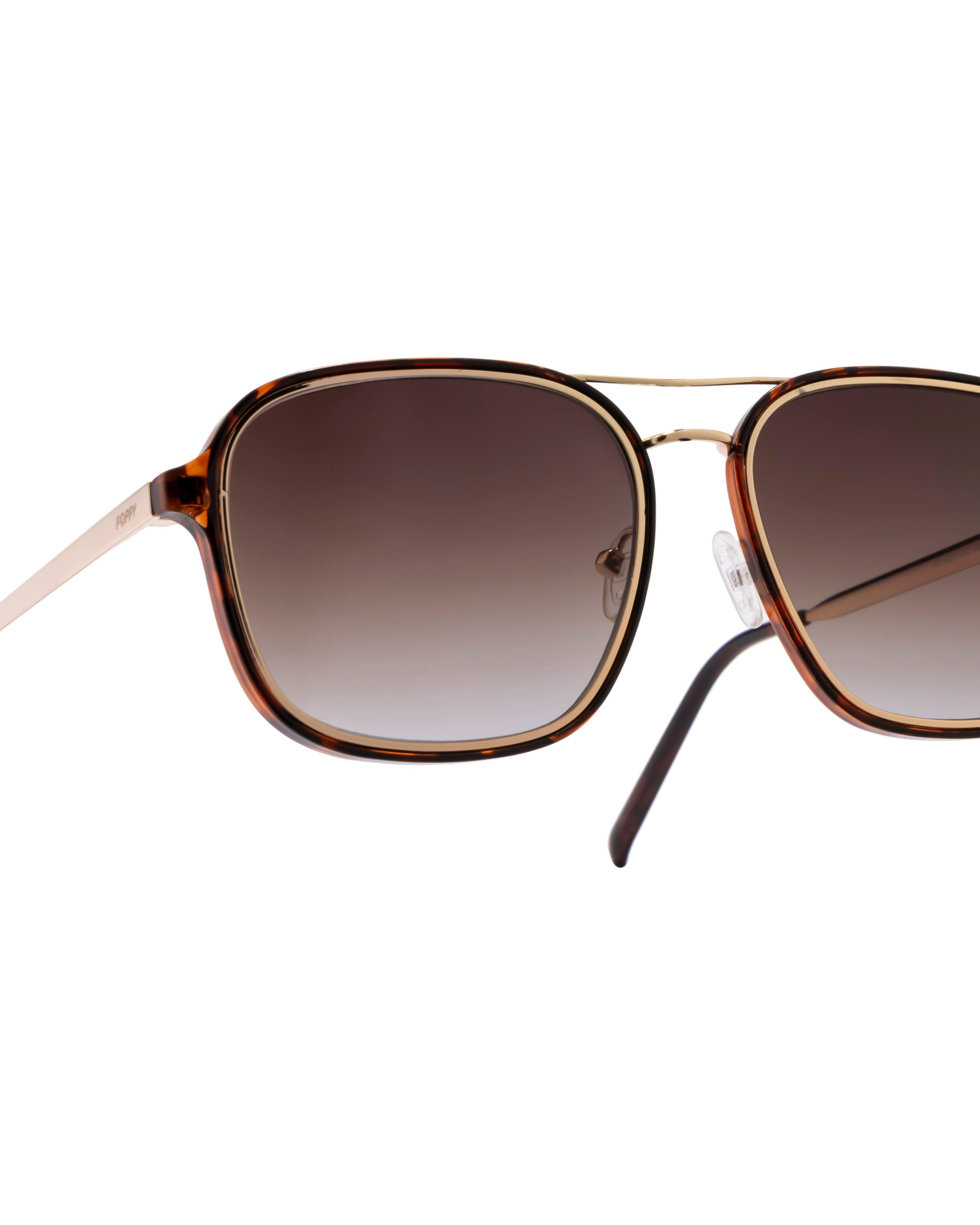 VSCO Vibe mens brown square shape sunglasses poppy eyewear