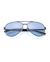 griddy men’s silver metal frame pilot sunglasses poppy eyewear