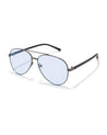 griddy mens pilot silver frame poppy eyewear