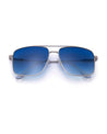 green flag mens silver frame uv protected shades poppy eyewear