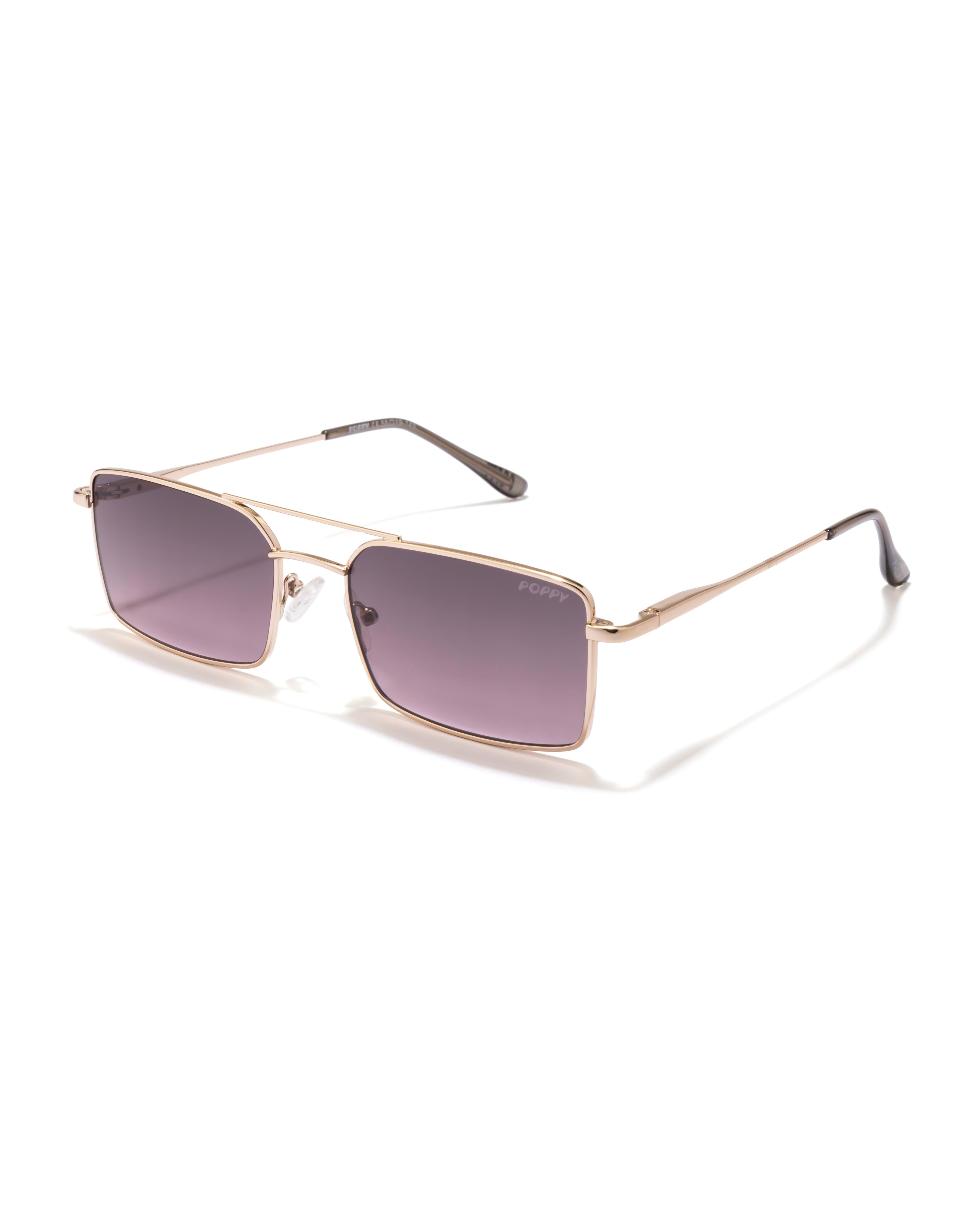 Periodt mens rectangular gold full rim shades poppy eyewear