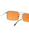 Periodt mens rectangular gold metal shades poppy eyewear