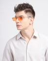 Periodt mens rectangular shape eyeglasses poppy eyewear