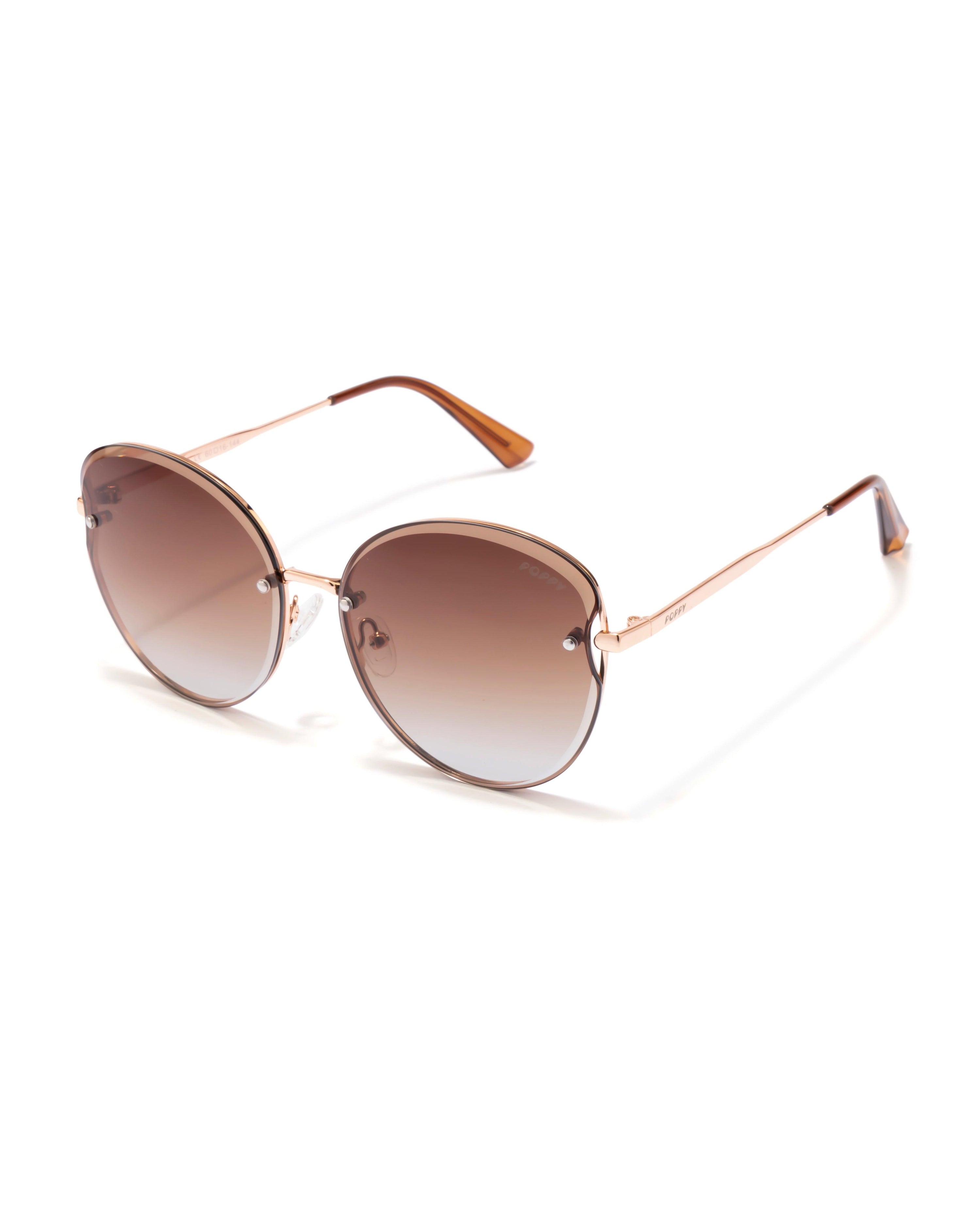 finna women butterfly shape gold frame poppy eyewear