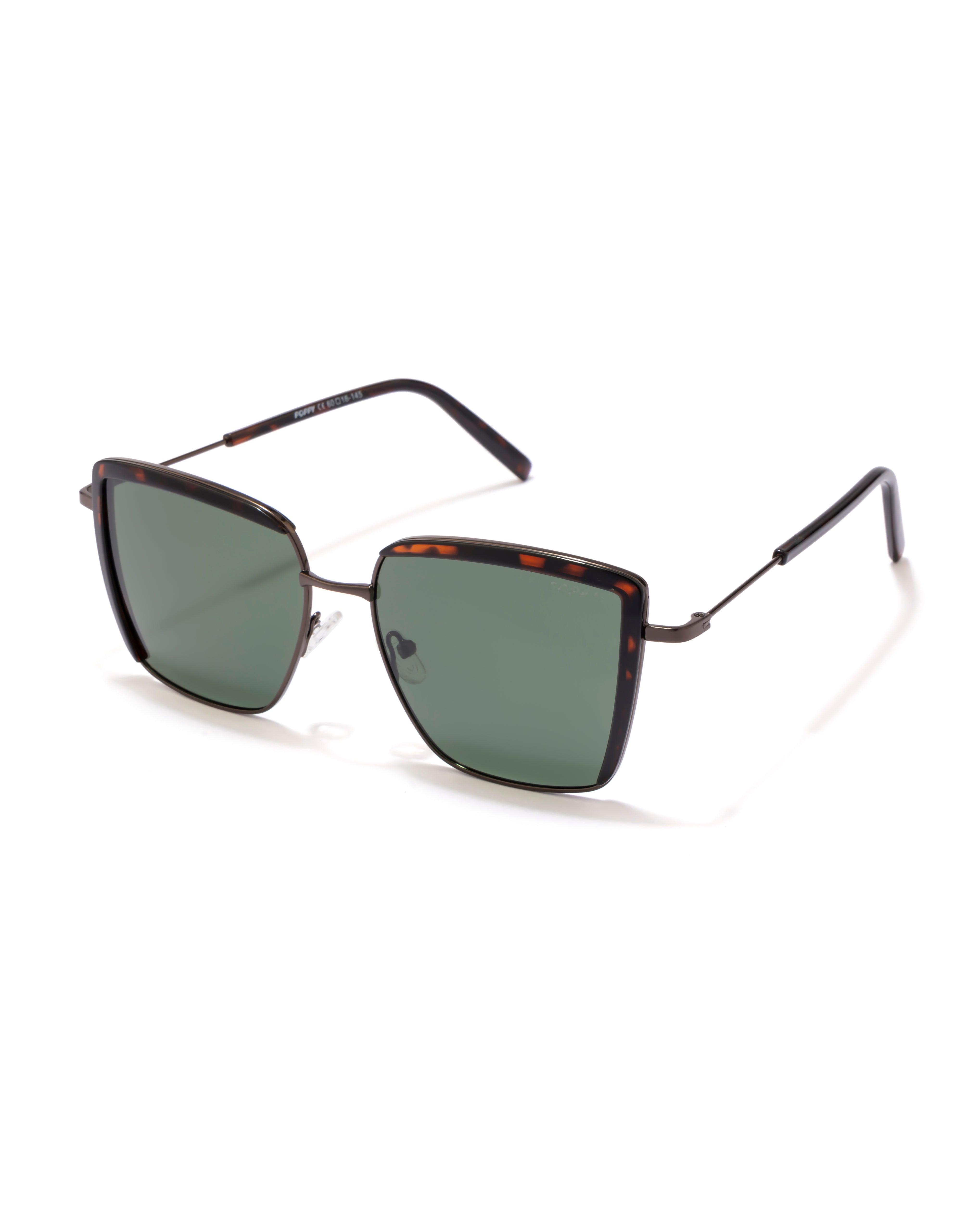 mood square shape brown shades poppy eyewear