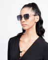 mood square metal frame sunglasses poppy eyewear