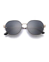 baller women hexagon shape gold metal frame poppy eyewear