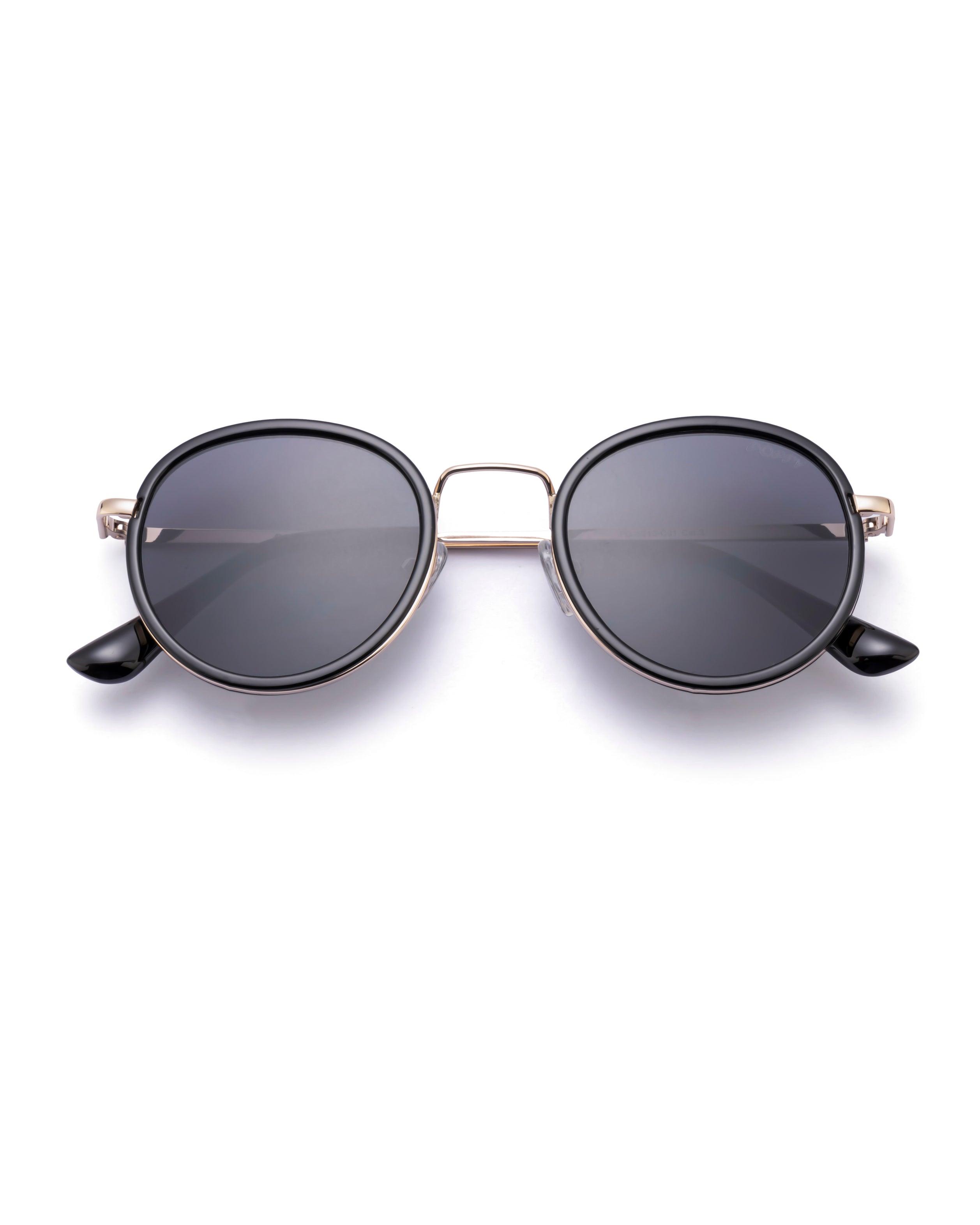 crop women round metal frame black poppy eyewear