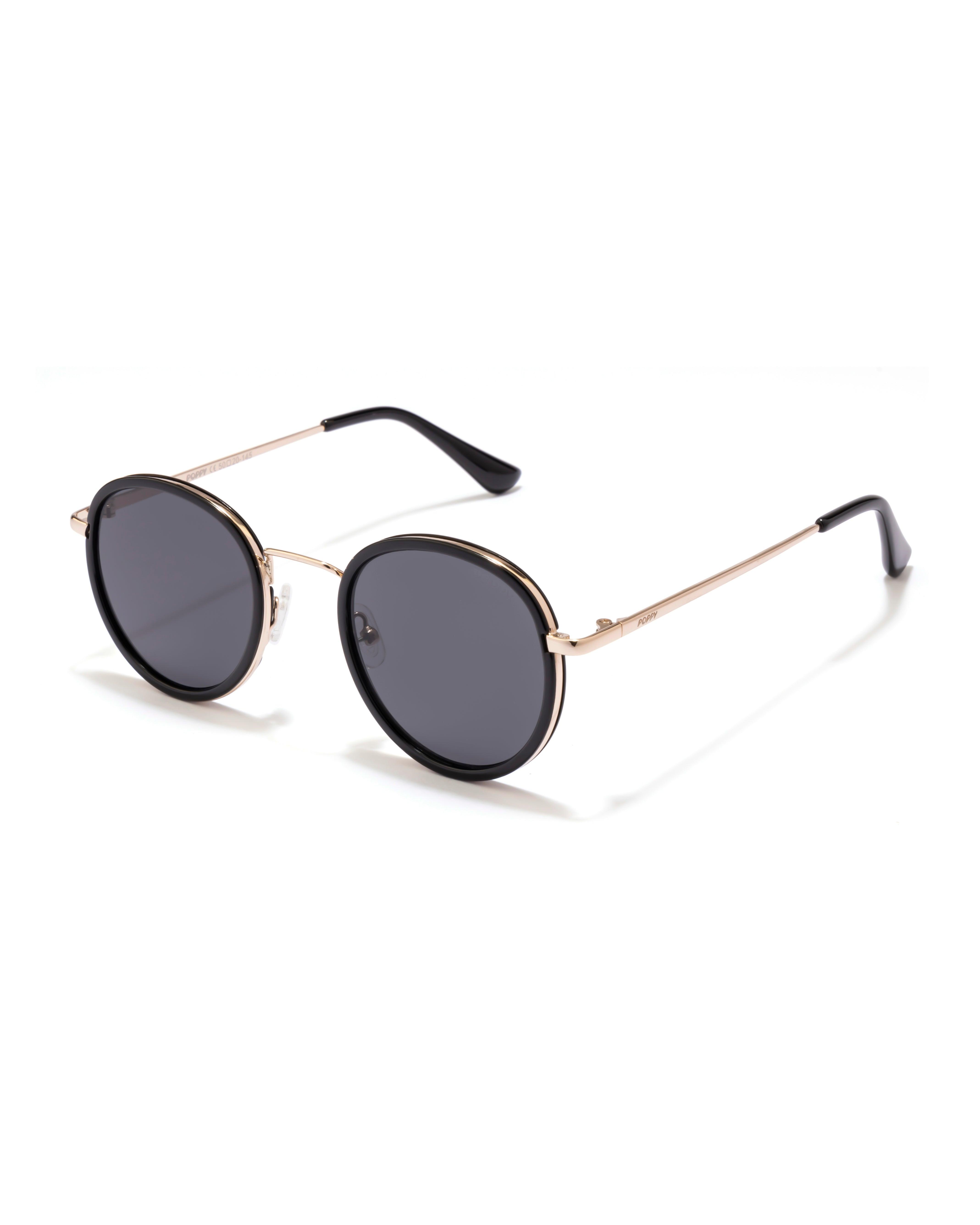 crop women round metal frame sunglasses poppy eyewear