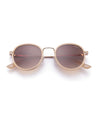 crop round frame gold gradient goggles poppy eyewear