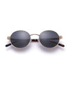 serve unisex round frame gold rim shades poppy eyewear