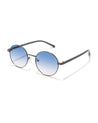 serve unisex round silver metal frame sunglasses poppy eyewear