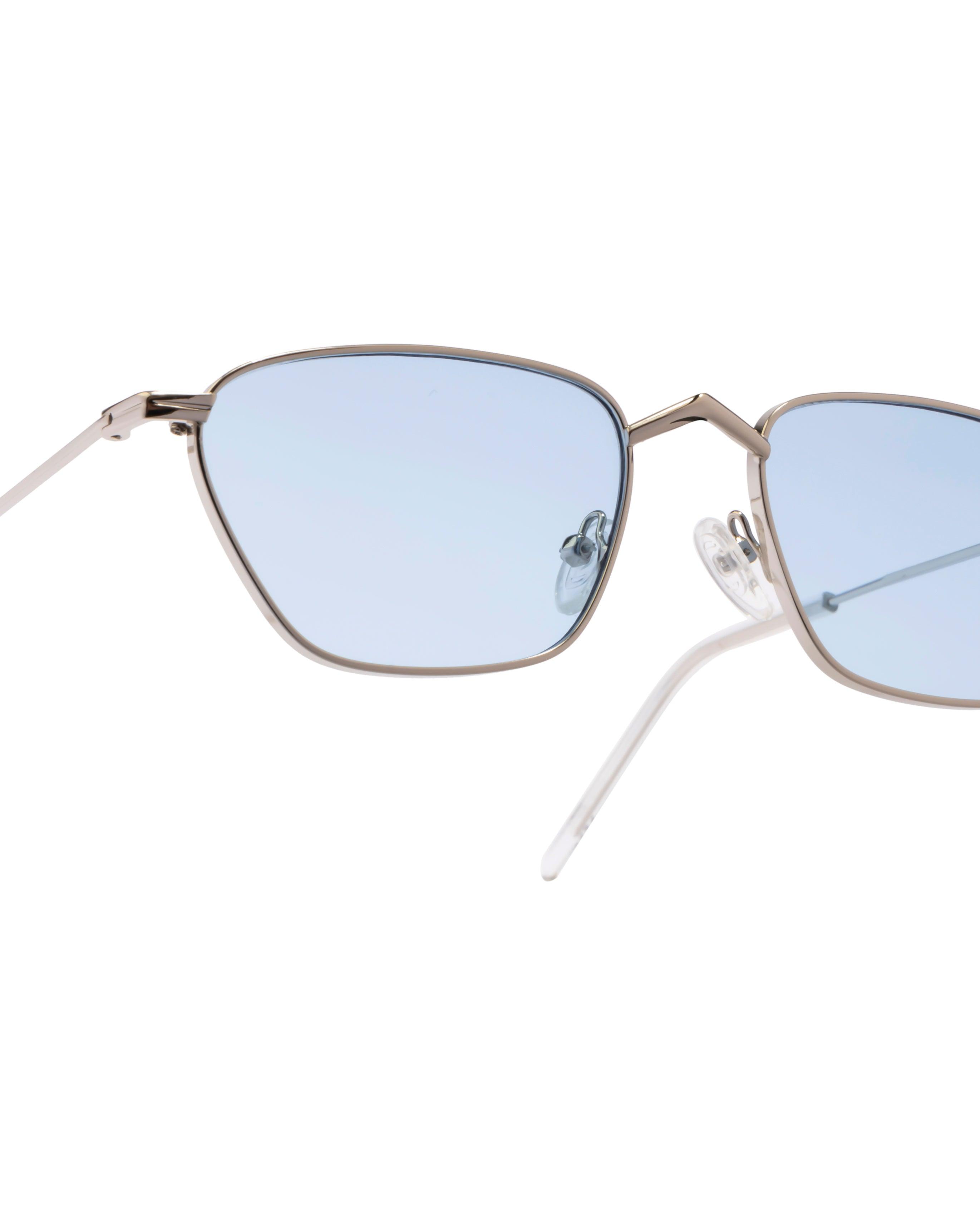 glow unisex butterfly shape silver frame shades poppy eyewear