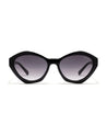 kween hexagon black full rim sunglasses poppy eyewear