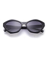 kween hexagon shape full rim black shades poppy eyewear