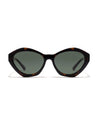 kween hexagon shape brown demi sunglasses poppy eyewear