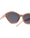 kween hexagon beige frame sunglasses poppy eyewear