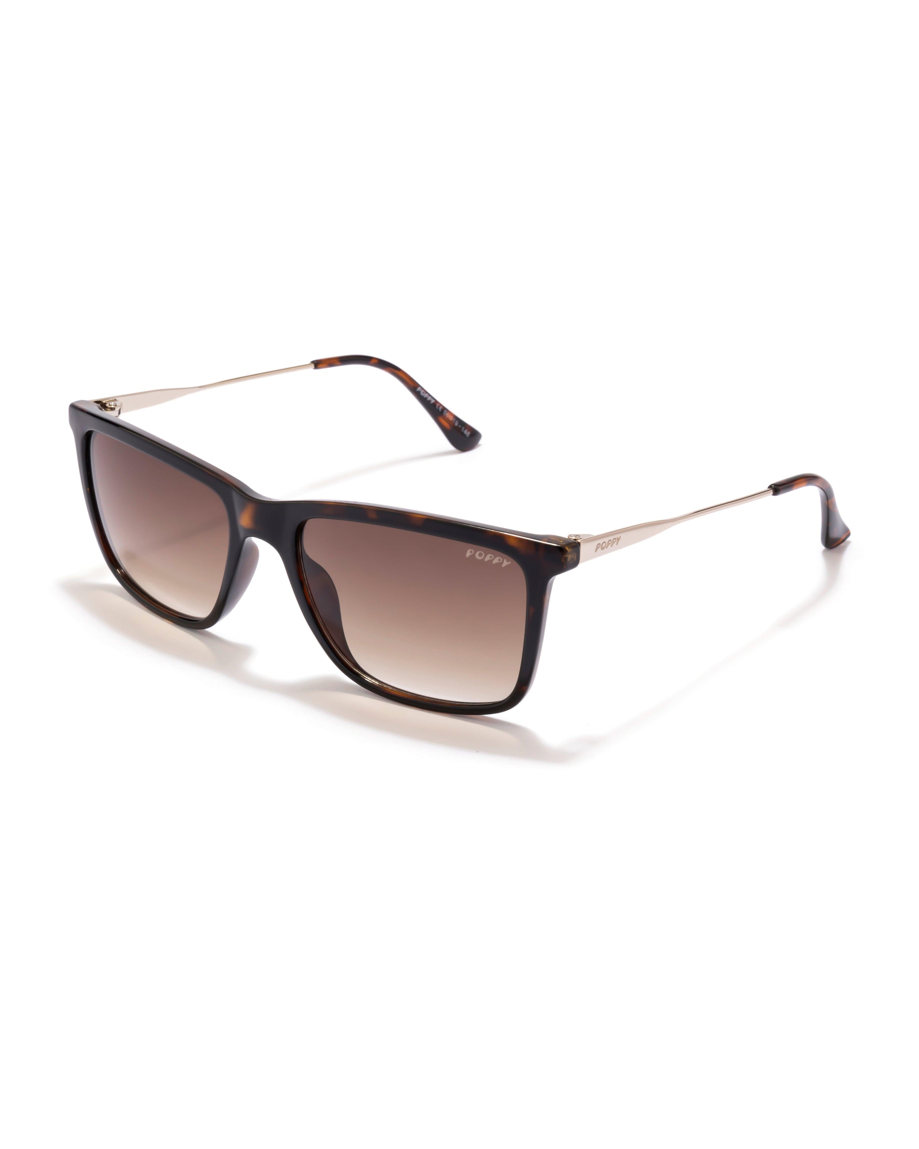 Bff men wayfarer brown demi shades poppy eyewear