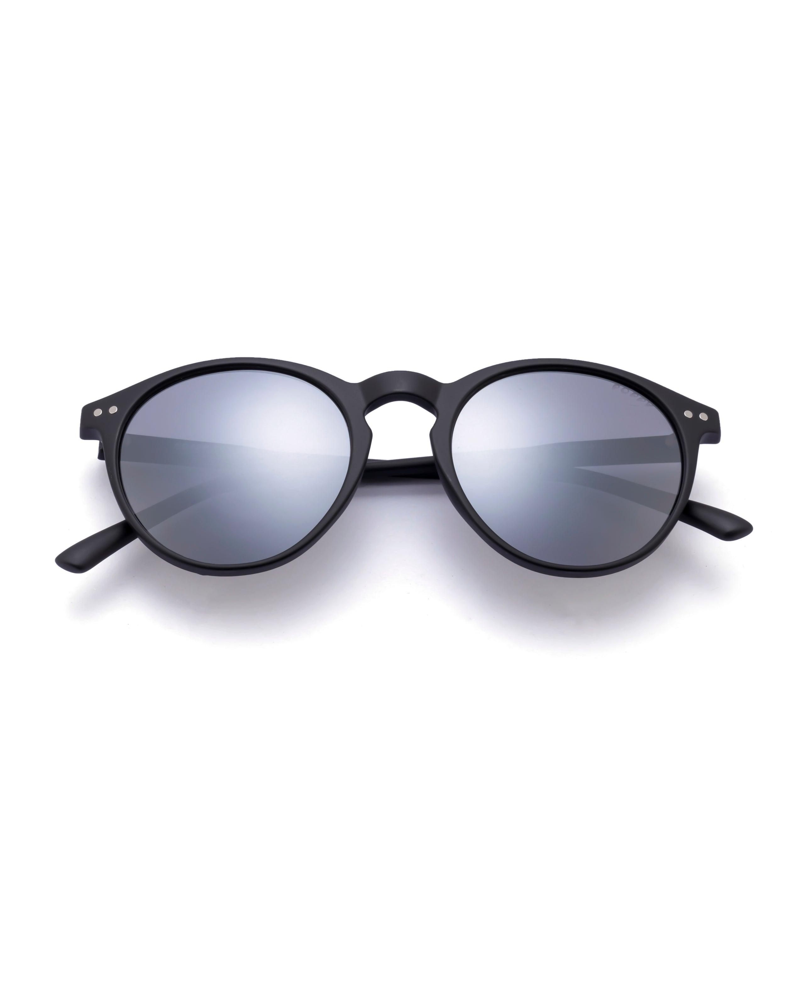 goblin black round shape unisex sunglasses poppy eyewear