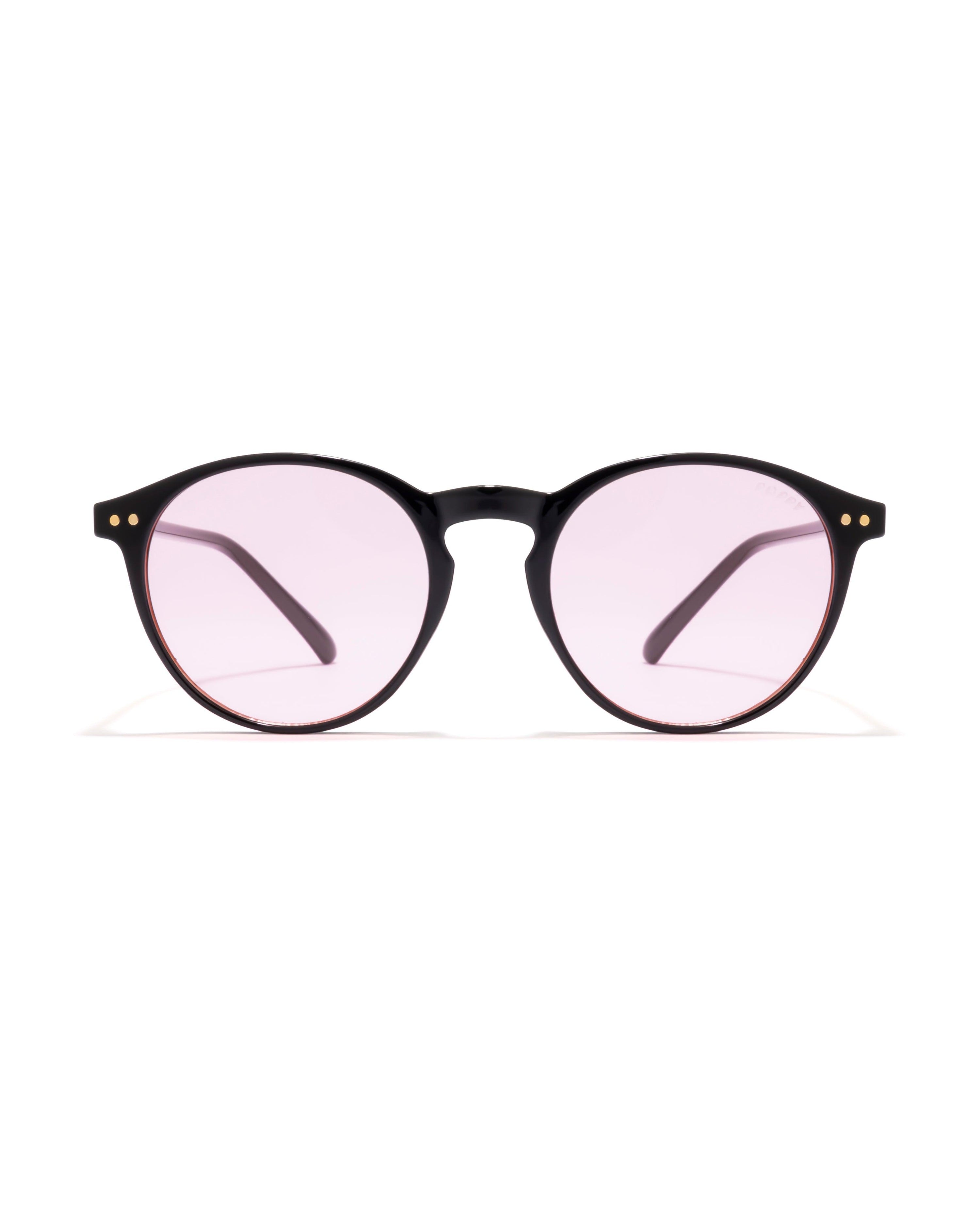 goblin unisex round frame black shades poppy eyewear