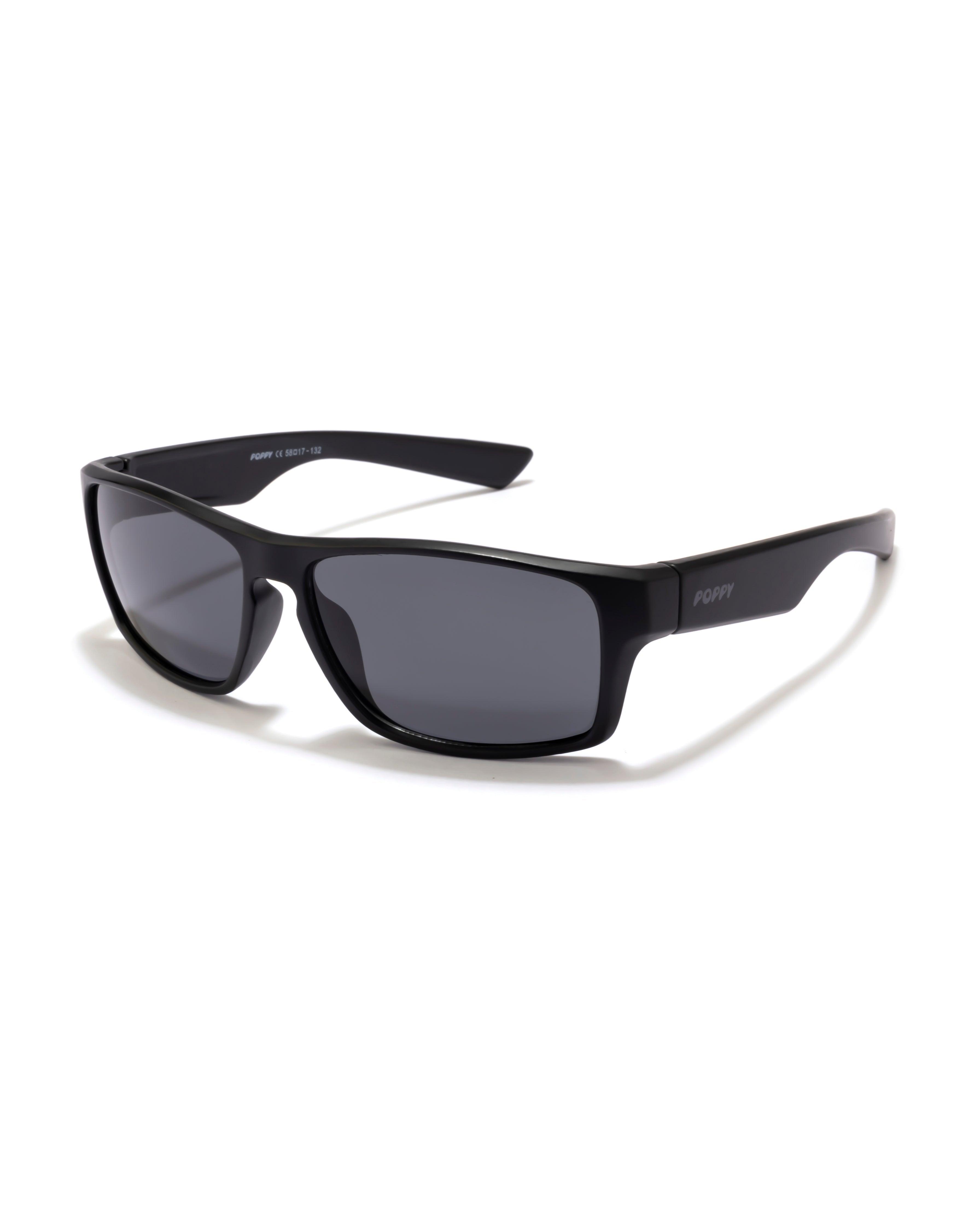 underdog mens sports black frame shades poppy eyewear