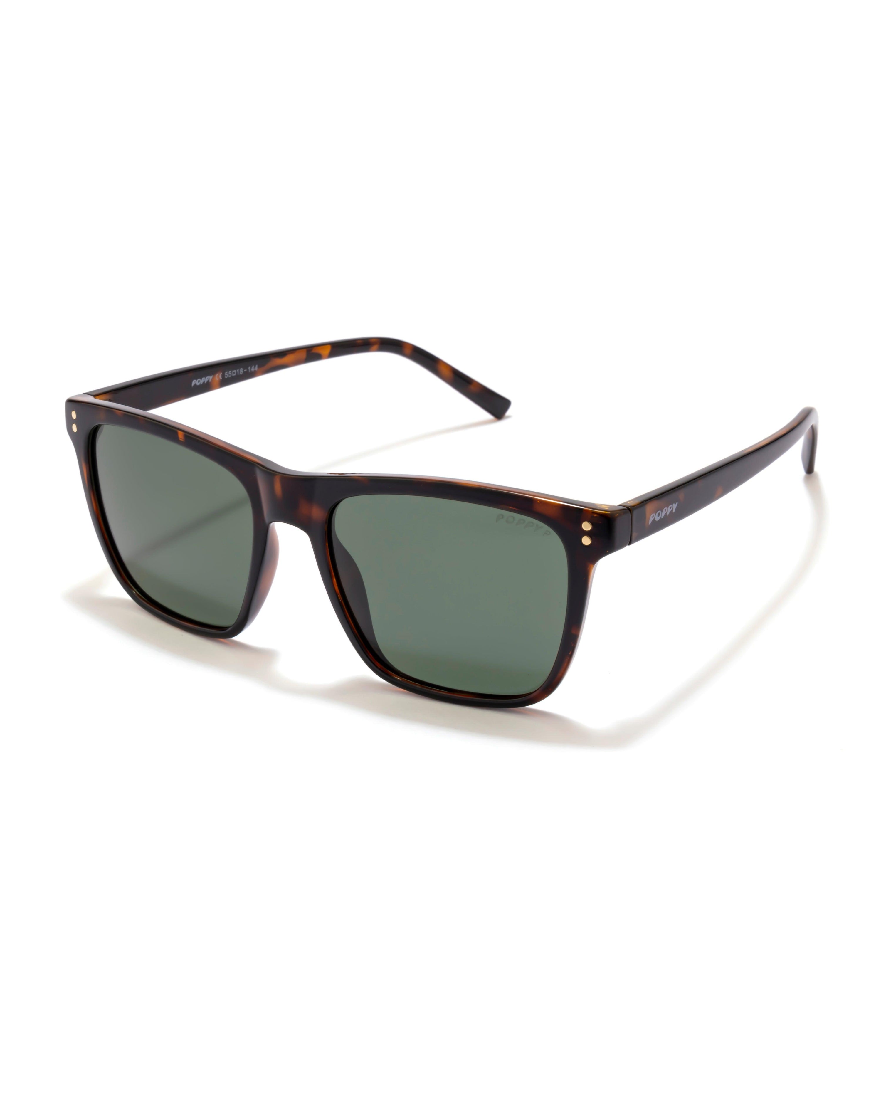 vibe mens wayfarer brown frame sunglasses poppy eyewear