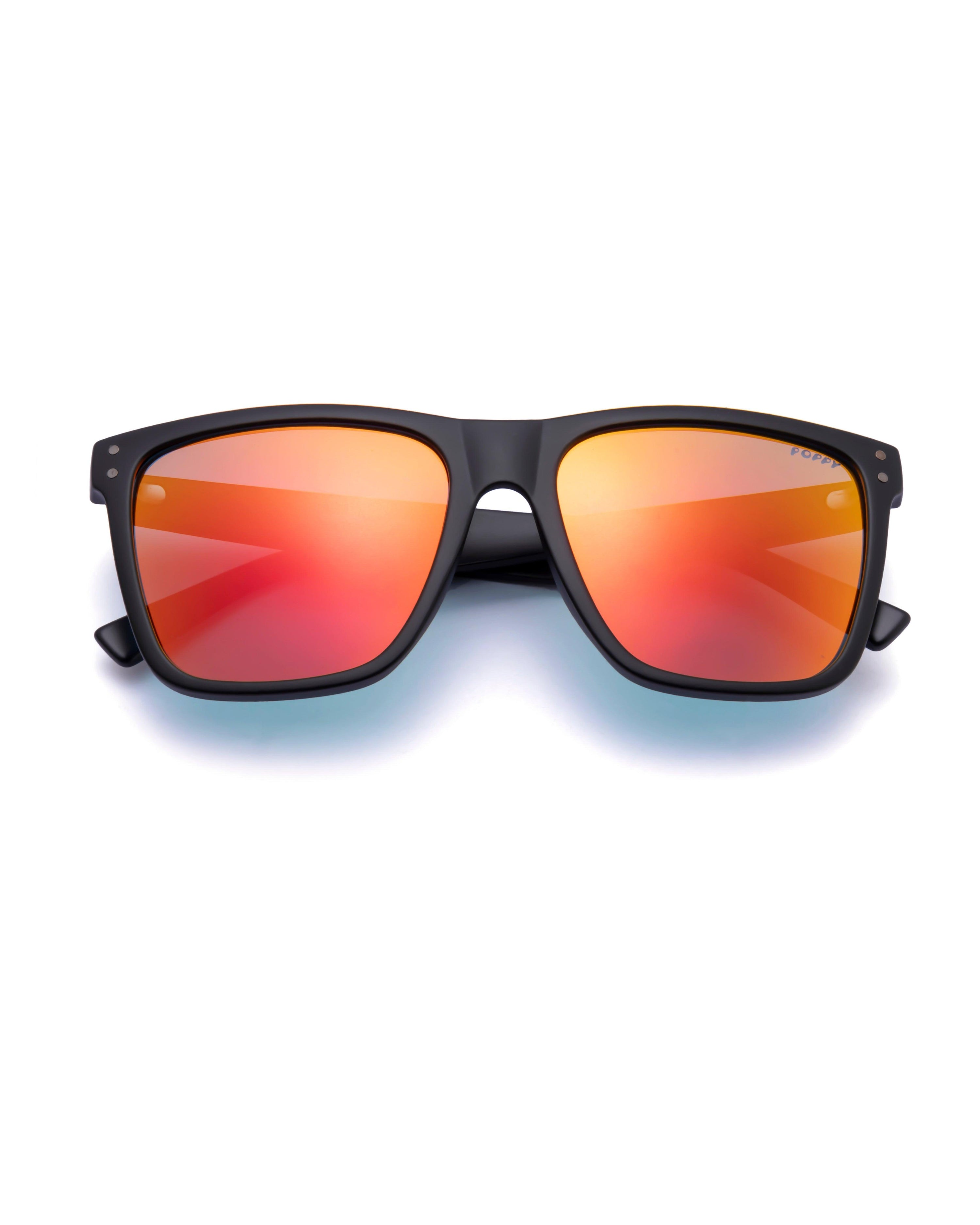 flex mens wayfarer black gradient shades poppy eyewear