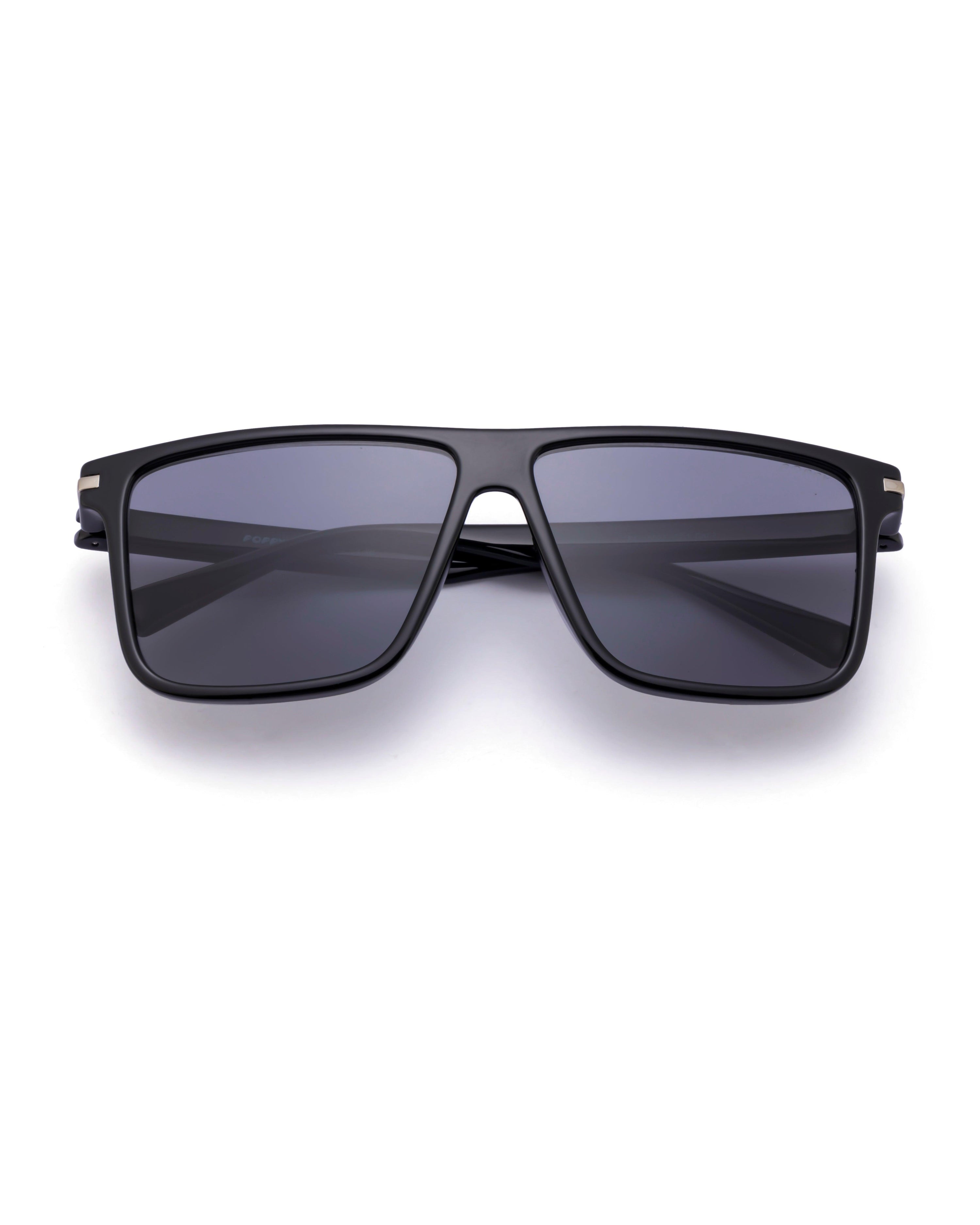 stan black wayfarer square shades poppy eyewear