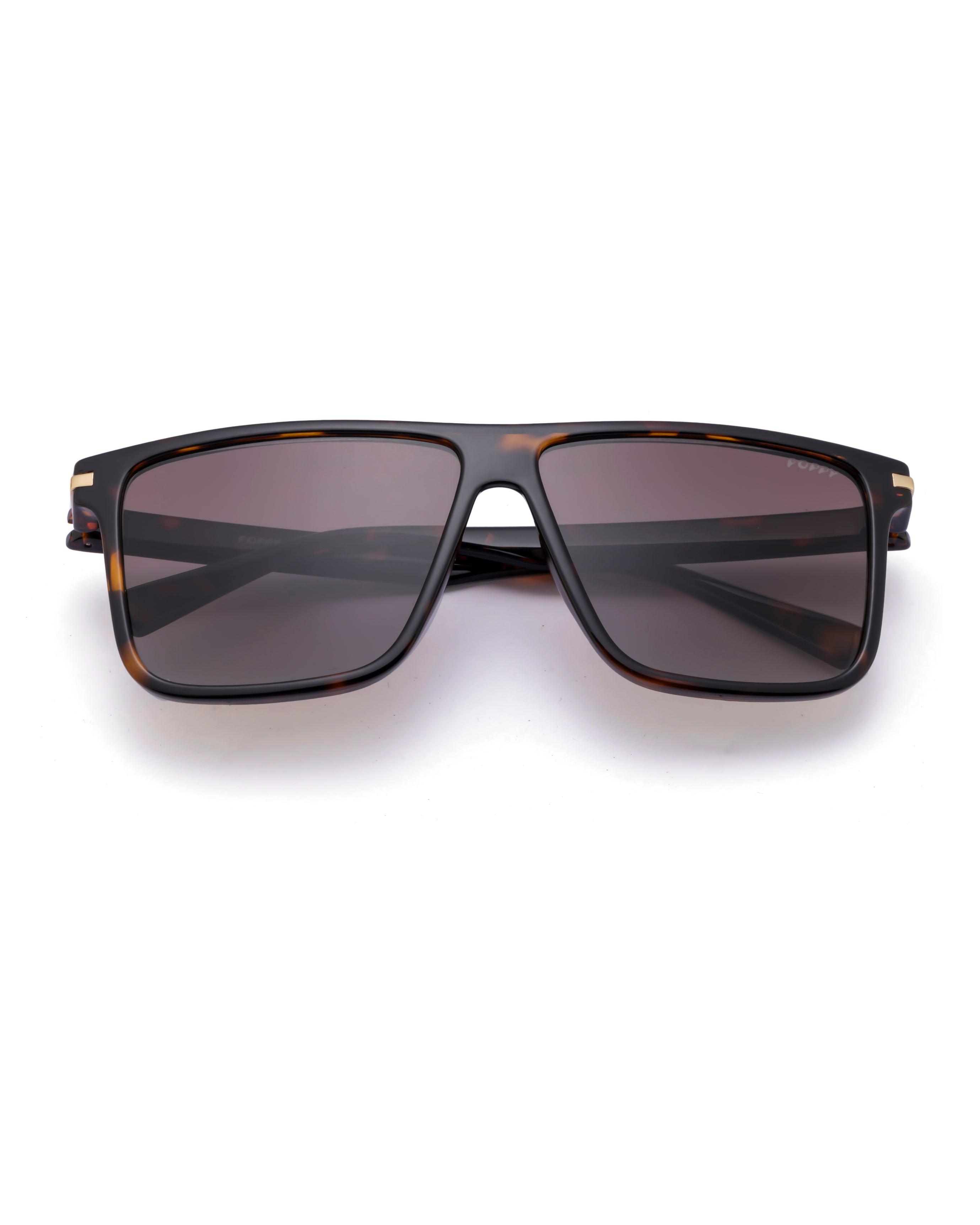 stan classic square wayfarer brown goggles poppy eyewear