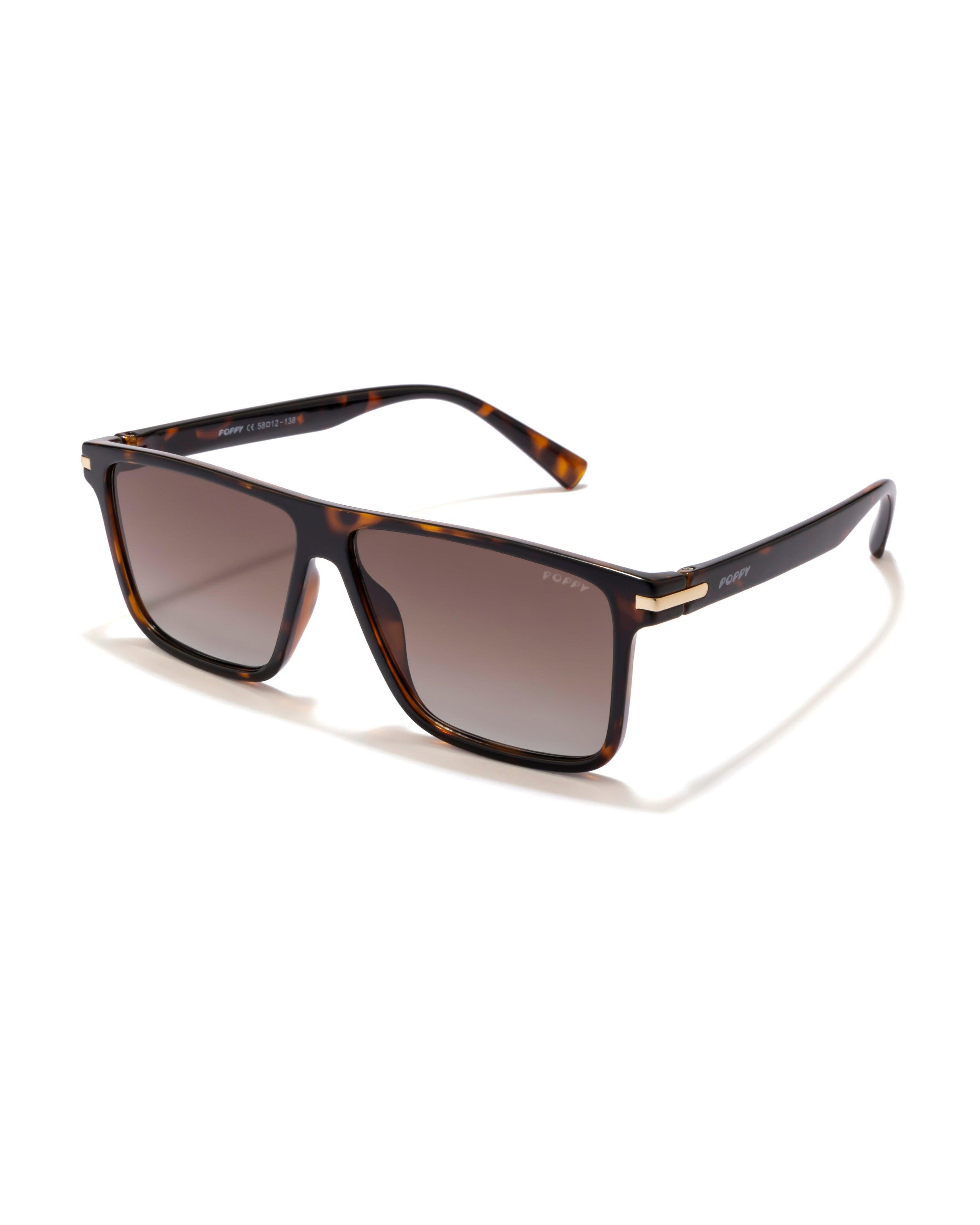 stan wayfarer brown square shades poppy eyewear