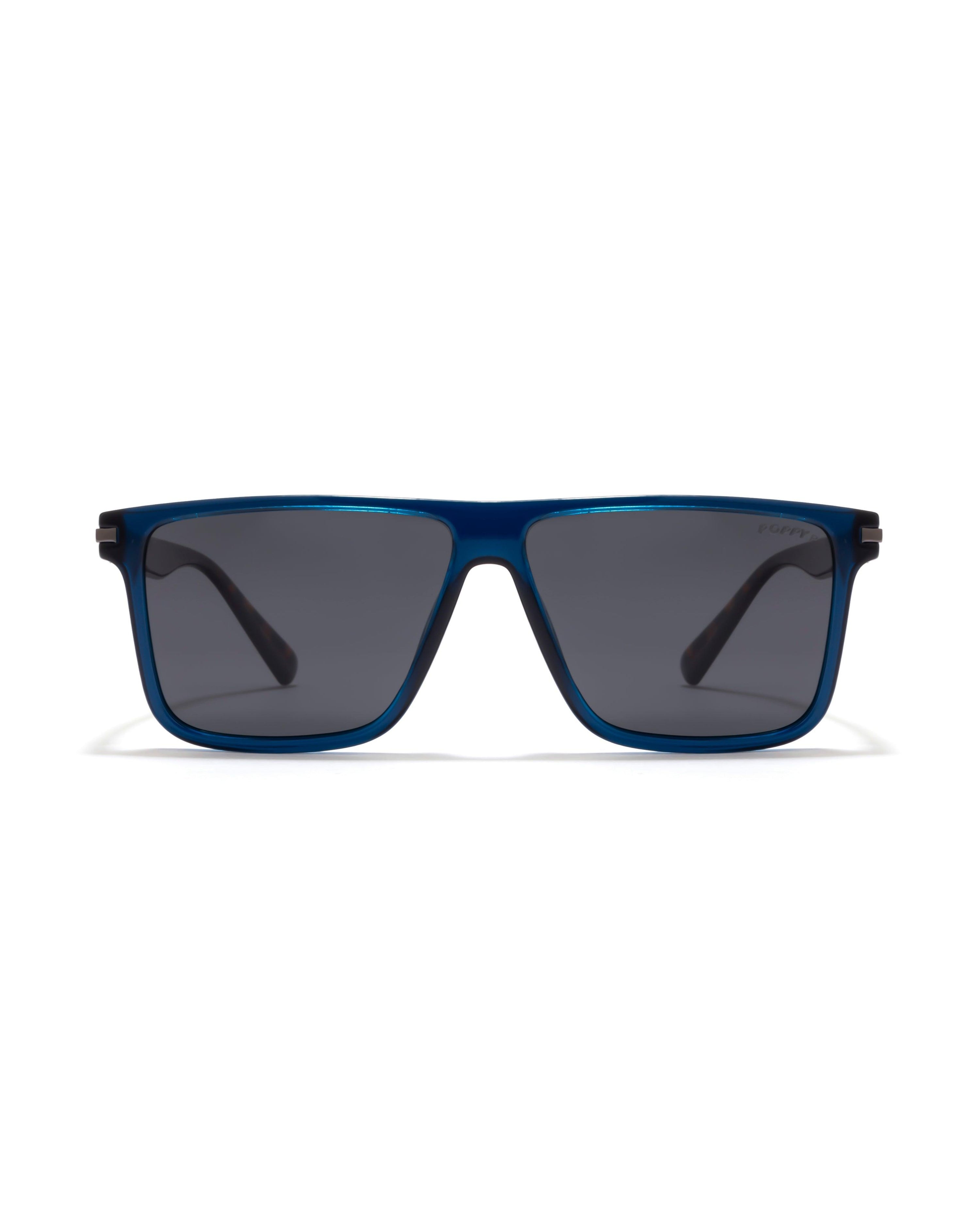 stan mens square wayfarer blue goggles poppy eyewear