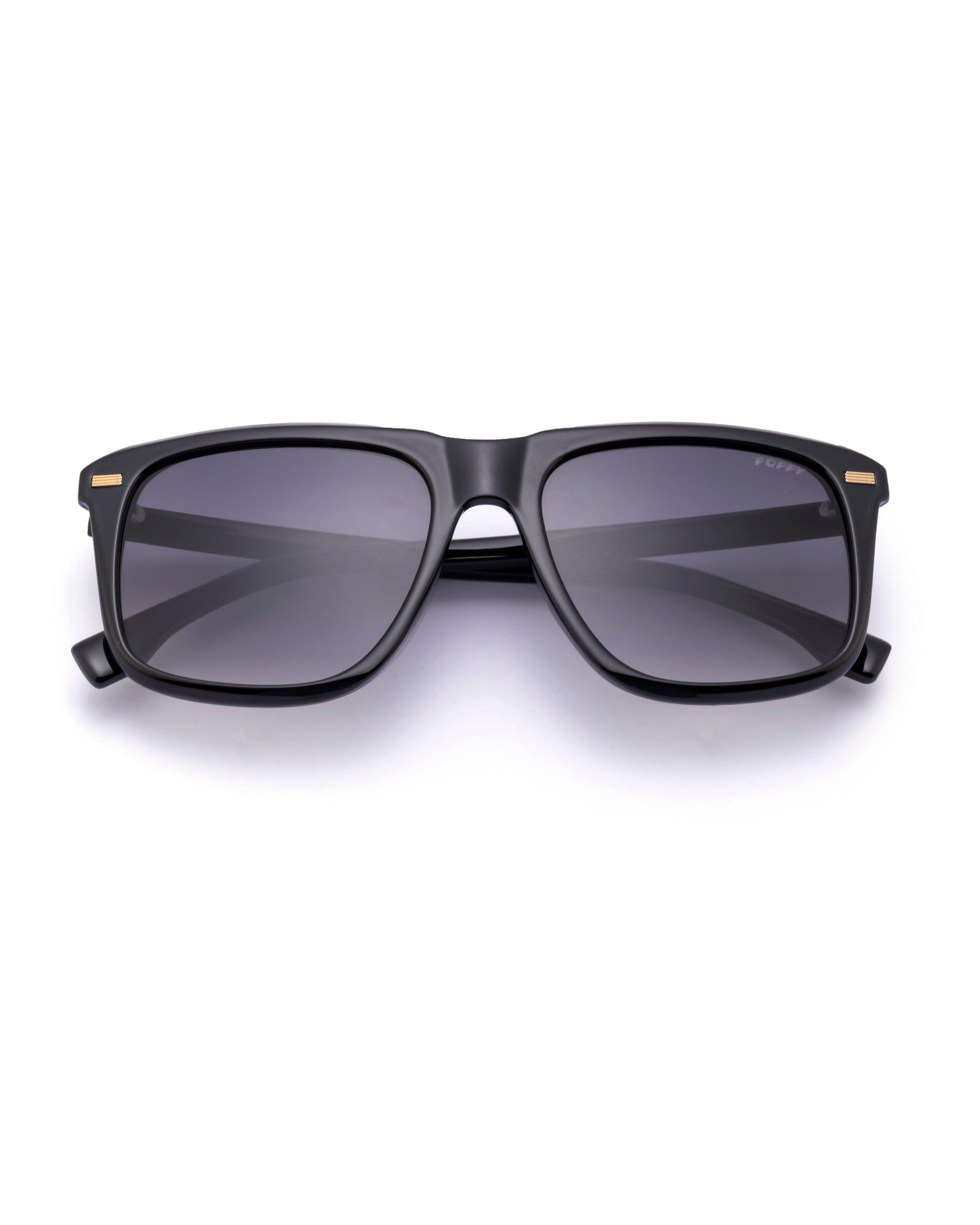 LIT AF wayfarer mens black shades poppy eyewear