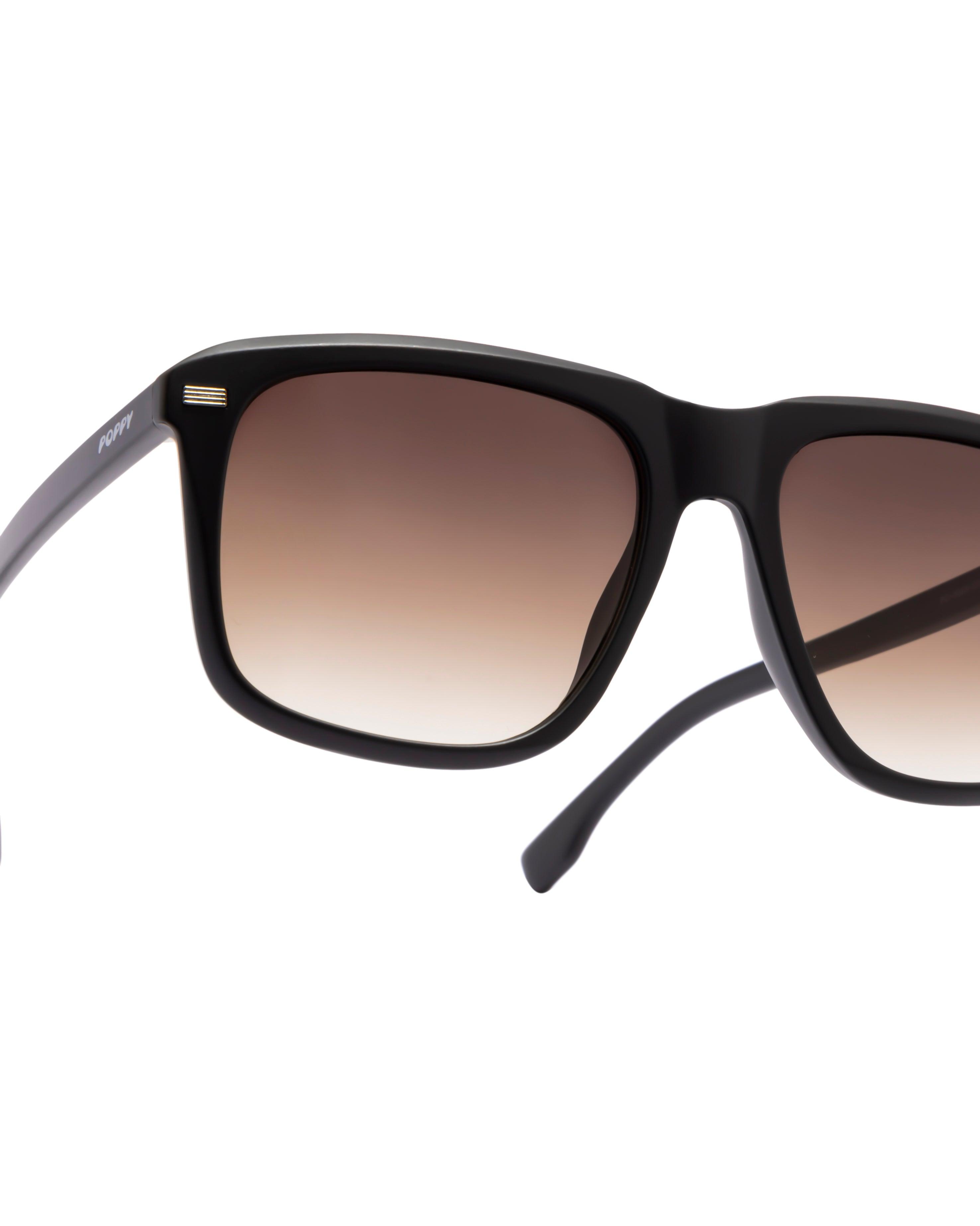 LIT AF mens wayfarer black full rim shades poppy eyewear