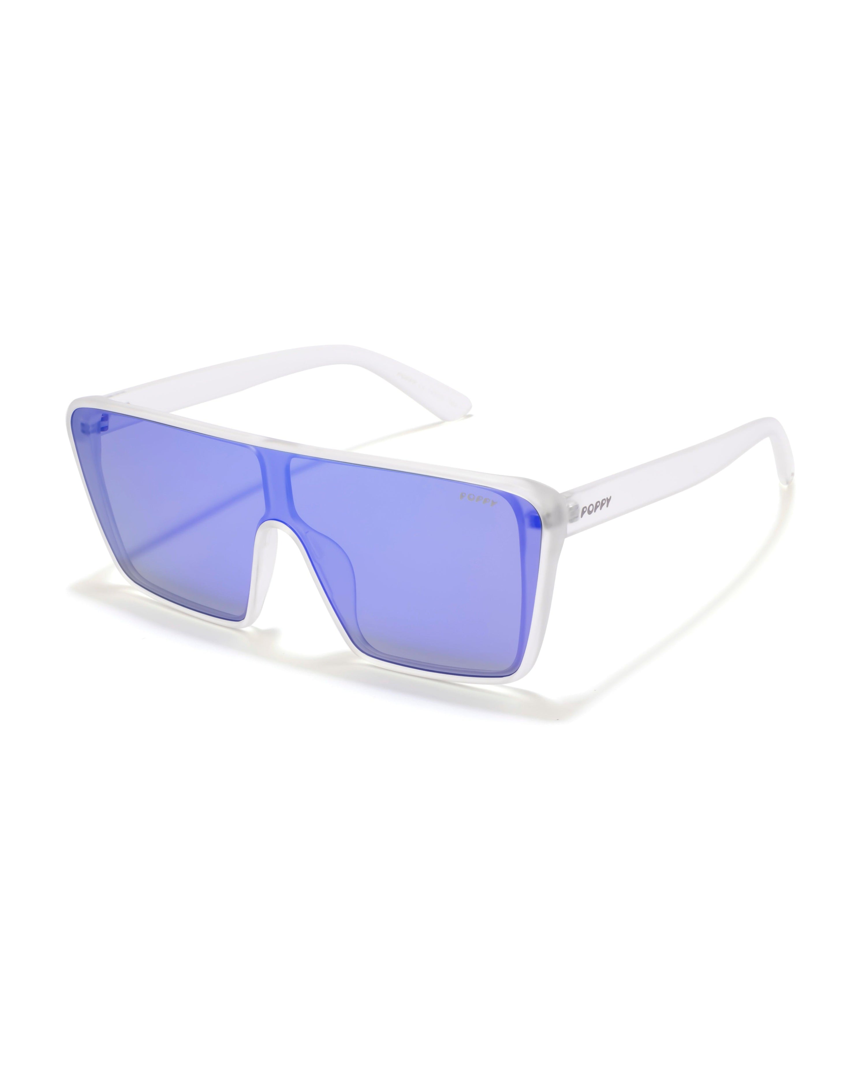 Squad mens wayfarer crystal frame goggles poppy eyewear