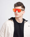 Squad mens wayfarer black shades poppy eyewear