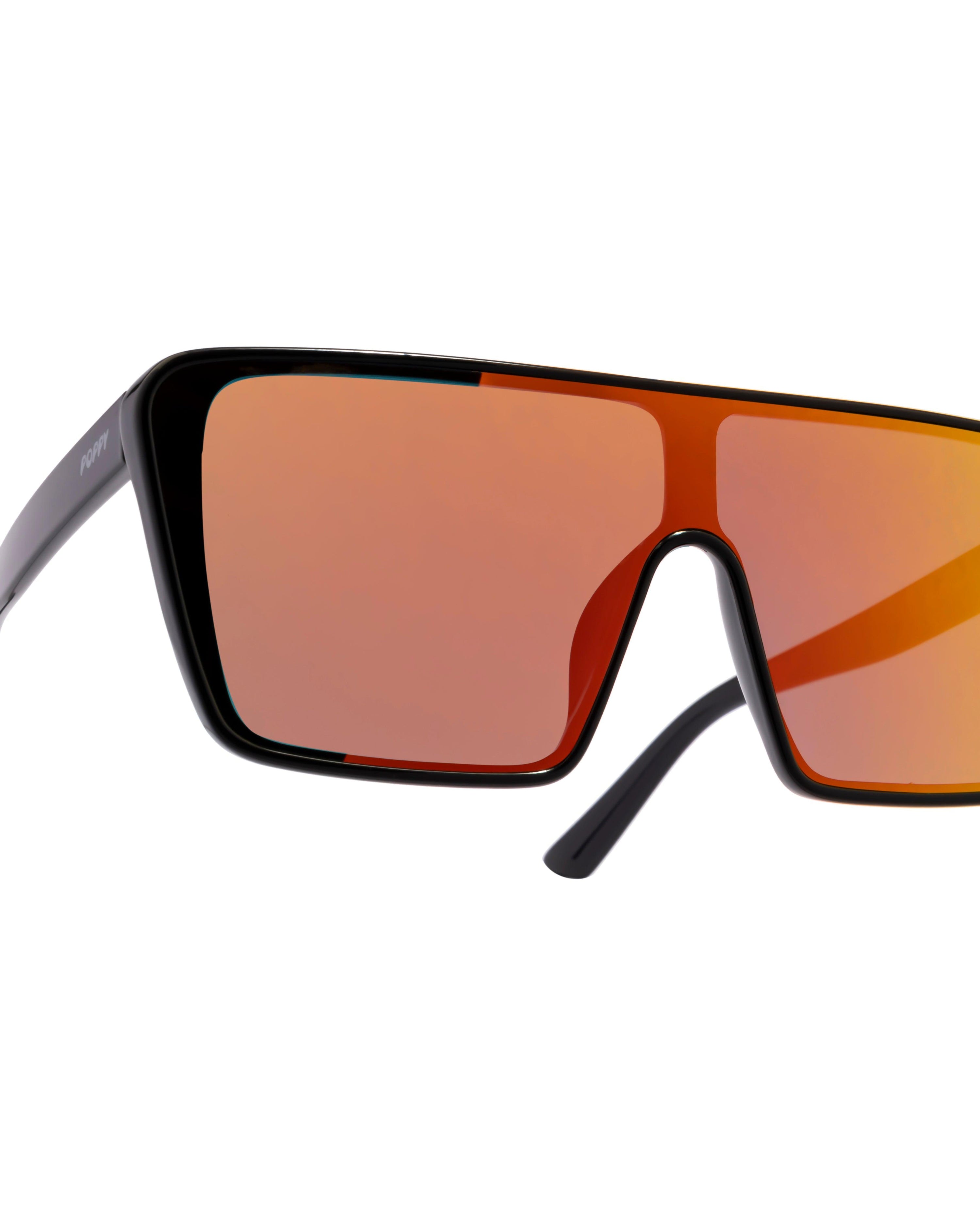 Squad mens wayfarer black shades poppy eyewear