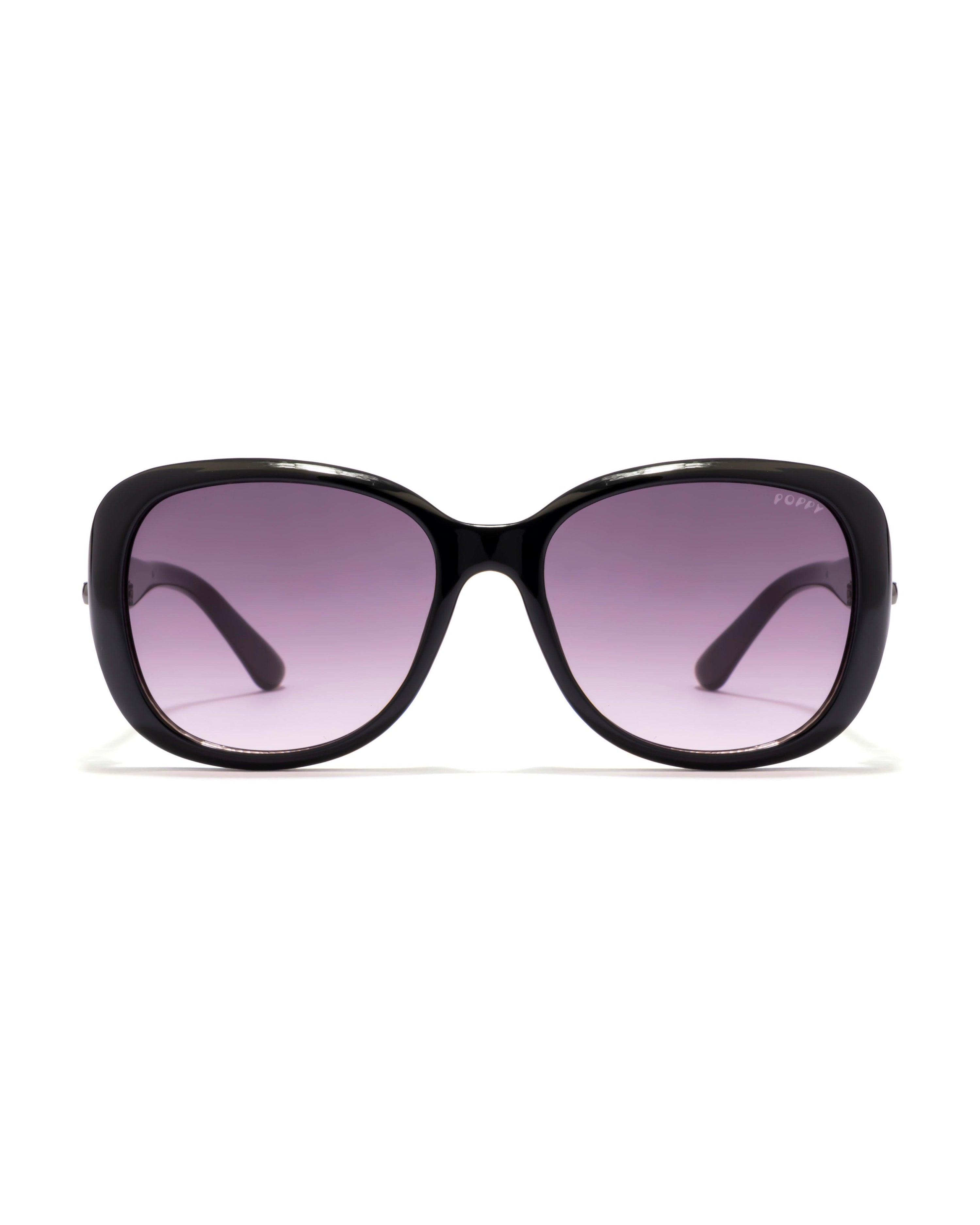 madame butterfly shape black gradient poppy eyewear