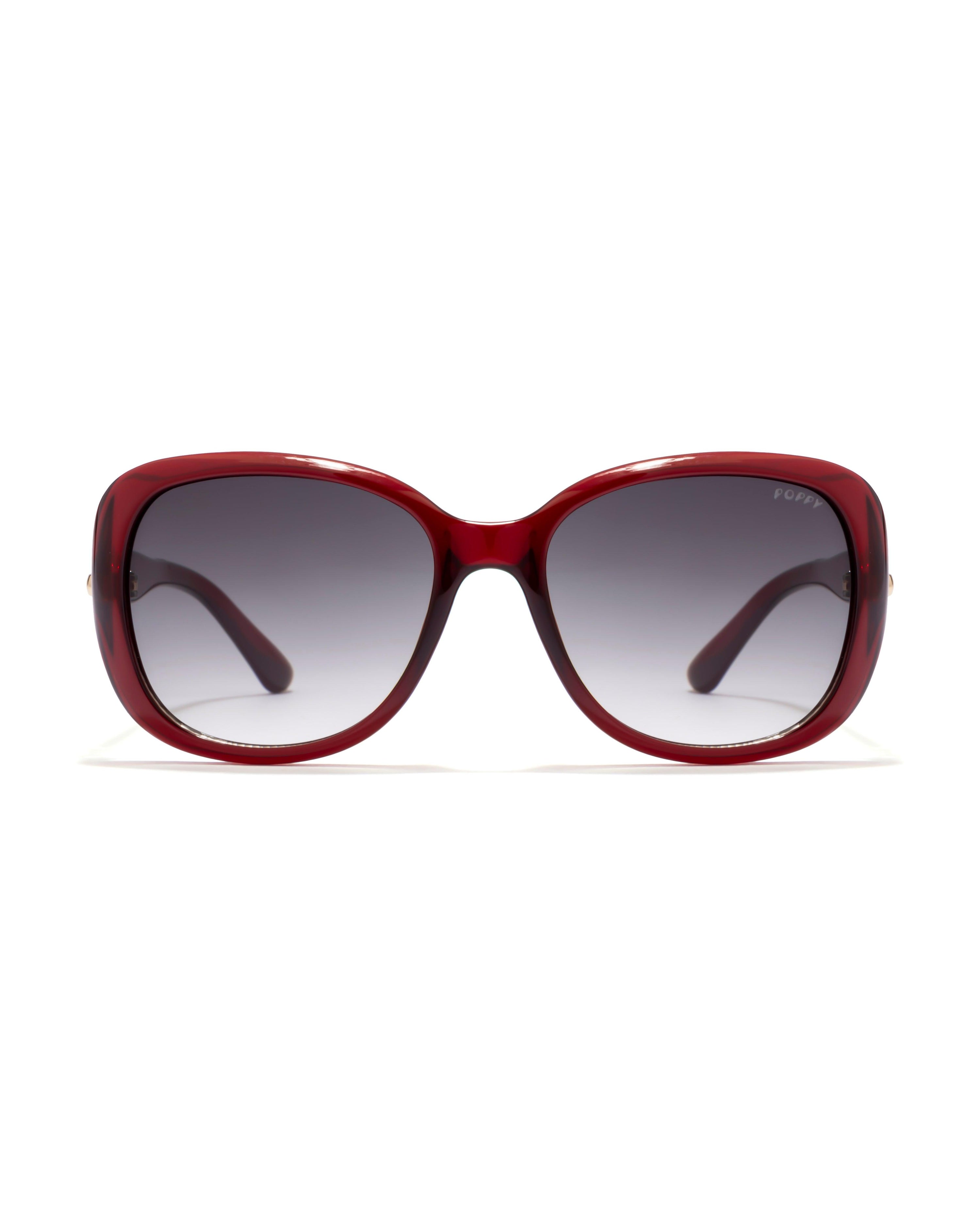 madame womens butterfly burgandy frame poppy eyewear