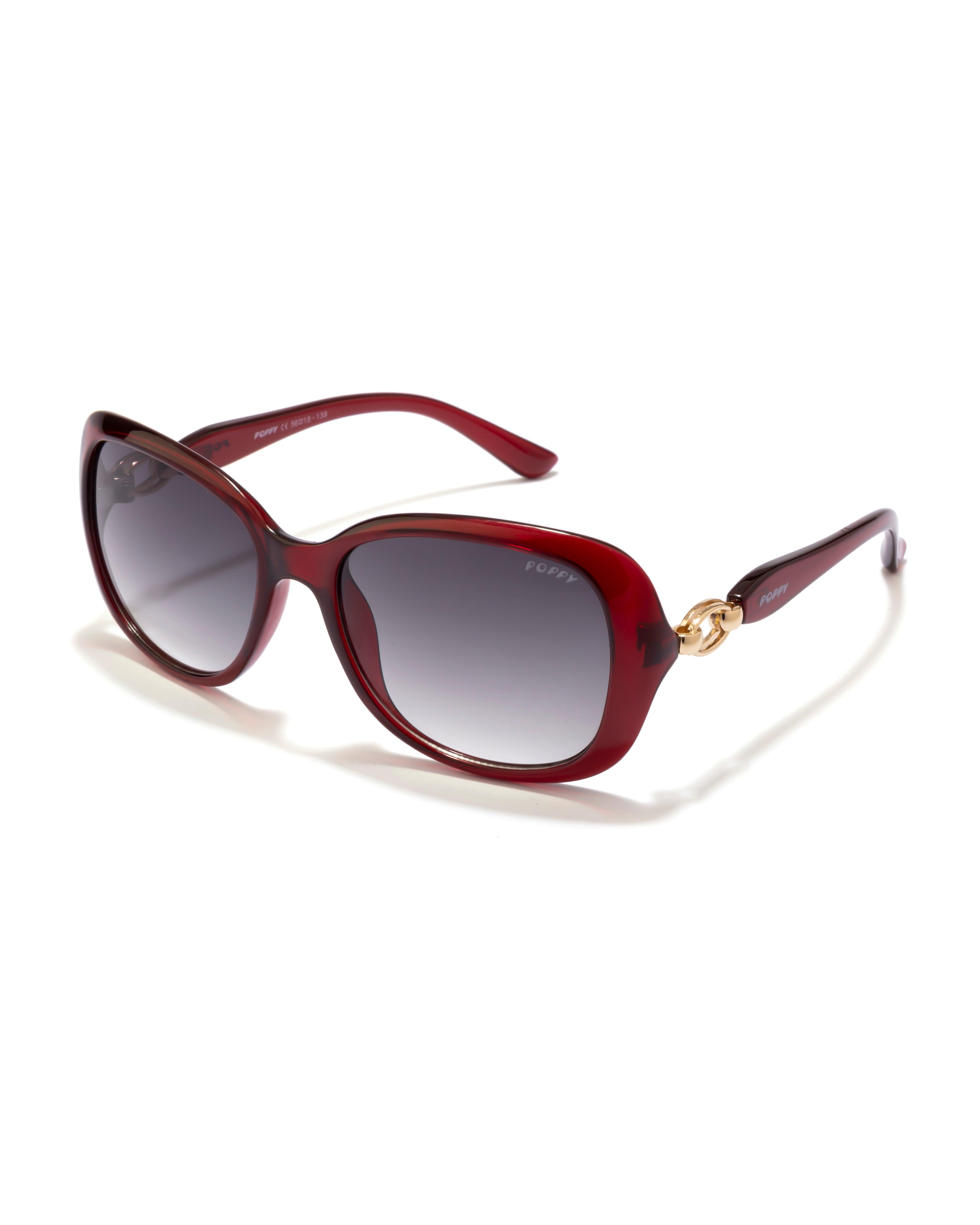 madame womens butterfly burgandy shades poppy eyewear